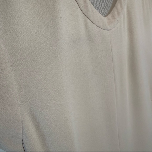 Vintage Silk Wedding Gown with Button Shoulder Details and Mesh Back - Picture 7 of 13